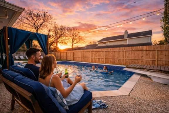 Pool Getaway • Near NASA • Sleeps 13 • King Bed - Image 4